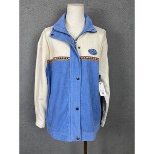 Billabong Womens Retro Corduroy Jacket Blue/White L New With Tags
